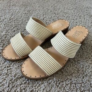 Franco Sarto open toe heeled slip on sandal - women’s size 8.5
